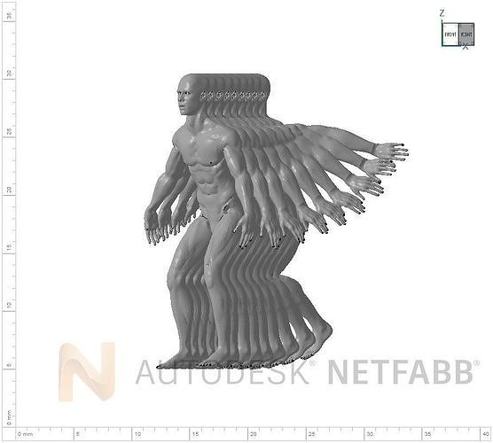 bewegung zahl charakter kunst körper statue skulptur skulpturen 3D print model - Mito3D