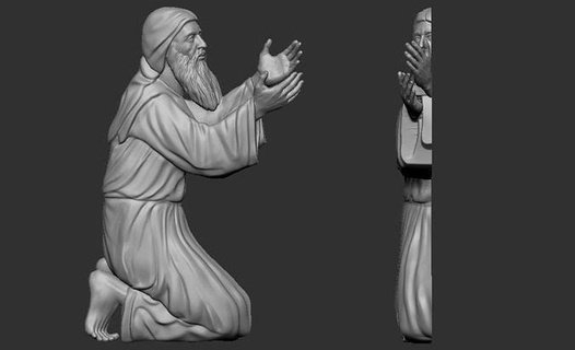 adam namaz 3d model Rahatlama yazdırılabilir cnc erkek insan karakter stl baskı heykeller İsa Katolik Artcam isa Hıristiyan İslâm Sanat 3d print model - Mito3D