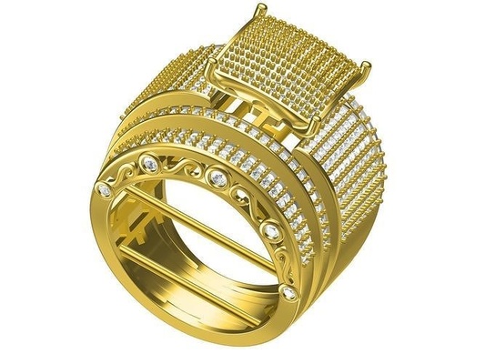 hombre ring 03 hombres joyería joya anillo anillos moda plata diamante colgante pendiente oro diseño mujeres 3d print model - Mito3D