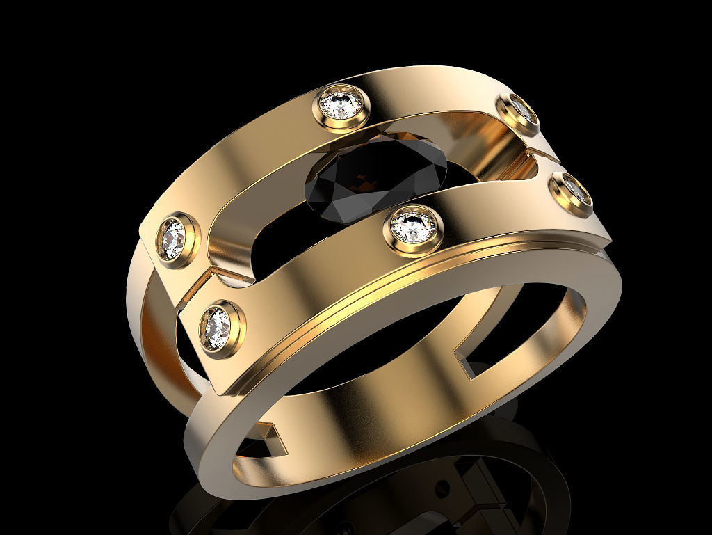 el hombre del anillo la joyería impresión 3dprinted imprimible los anillos diseño joya de oro moda printabl creación prototipos 3D print model - Mito3D