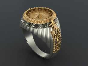 man ring gold zbrush silver special design castable printable jewelry rings 3d print model - Mito3D