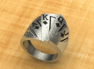 man ring gold silver jewellery jewelry rings 3d print model - Mito3D