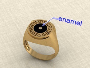 o homem do anel jóias 3d ouro da forma printable de prata esmalte anéis 3d print model - Mito3D