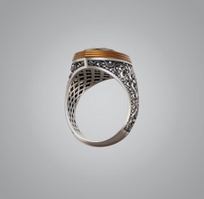 uomo anello zbrus stampabile argento oro speciale diamante ruby gioielli anelli 3d print model - Mito3D