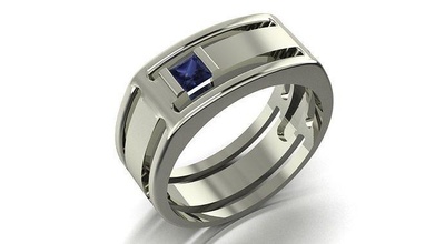 Ring Multiplikation Hochzeit Engagement versprechen Ehe Silber Mode Schönheit Diamant Schmuck halb 3d Nashorn Frauen Geschenk Geburtstag Zee Gold Männer Ringe 3d print model - Mito3D