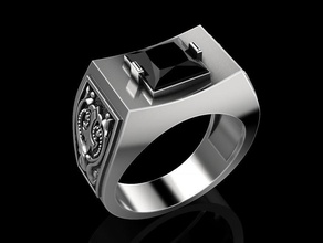 o homem do anel jóias os homens imprimir 3dprinted printable anéis design jóia de ouro a moda printabl impressão prototipagem prata motociclista 3d print model - Mito3D