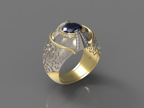 homme bague 231 bijoux luxe sterling argent or imprimable bijou engagement diamant mariage mode beauté solitaire bracelets pendentifs anneaux 3d print model - Mito3D