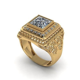 uomo squillare 3d stampabile oro argento gioielleria platino design diamante moda gemma rubino zaffiro gioiello anelli lusso manring 3d print model - Mito3D