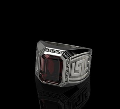 Mann-ring brutal Mann ring gol Schmuck emerland ornament Luxus bedruckbar ist Silber engagem Ringe 3d print model - Mito3D