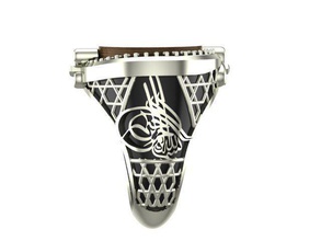 Mann-ring osmanische Reich Serie 2 Schmuck Juwel gold Silber gem Stein - Armband Hochzeit Ohrring Halskette ring Platin Saphir Edelstein Ringe 3d print model - Mito3D