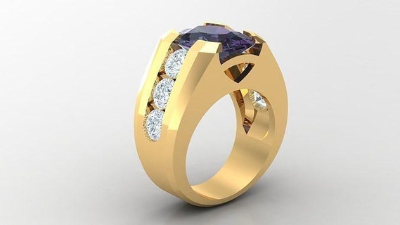 man ring version 1 mr 61 jewelry rings jewellery diamond engagement wedding 3d print model - Mito3D
