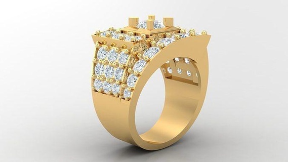 man ring version 1 mr 63 jewelry rings jewellery diamond engagement wedding handmade diamonds bracelet handmadejewelry cad jewelryaddict necklaces jewelrydesigner jewels jewelrydesign 3d print model - Mito3D