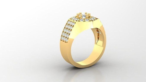hombre anillo versión 1 69 joyería joya anillos diamante compromiso Boda mano diamantes pulsera hecha canalla joyeria collares diseñadora joyas diseño 3d print model - Mito3D
