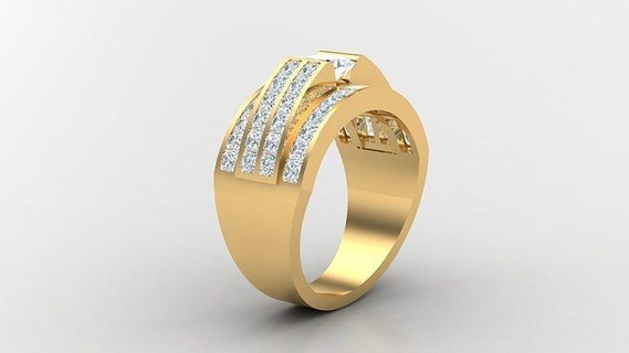 uomo squillare versione 1 75 gioielleria anelli diamante Fidanzamento nozze fatto mano diamanti braccialetto gioielli fatti cad jewelryaddict collane designer jewelrydesign 3d print model - Mito3D