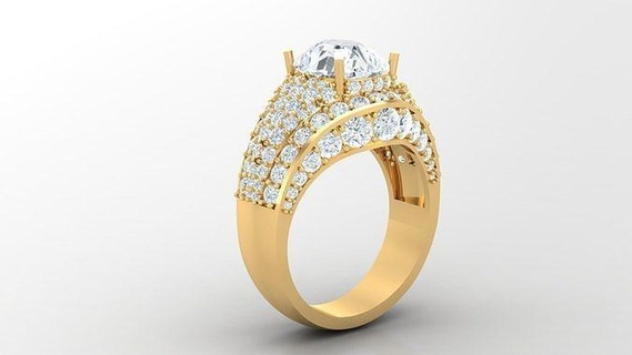 hombre anillo versión 1 83 joyería joya anillos diamante compromiso Boda mano diamantes pulsera hecha canalla joyeria collares diseñadora joyas diseño 3d print model - Mito3D