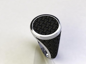homme bague osier rodium noir argent or mode sterling imprimable platine bijoux solide prototypage anneaux 3d print model - Mito3D
