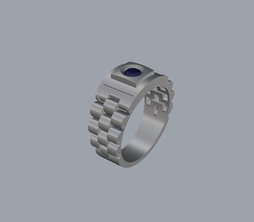 man rings rolex gold ring jewellery printable luxury diamond gem fashion clock platinum swiss wristwatch jewelry watch silver 3d print model - Mito3D