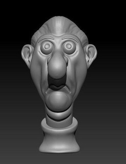 man sculpt human character 3d print art sculpture zbrush sculpting printable people realistic face male anatomy characters head sculptures 3d print model - Mito3D