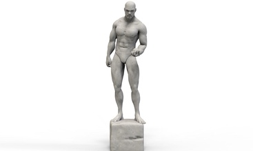 escultura del hombre art fuerte la anatomía cuerpo humanos masculino ciencia persona las esculturas 3d print model - Mito3D