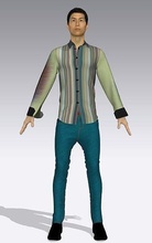 homem camisa jeans calça jogos fantasia homens ficcional criatura personagem esporte cara moda 3d print model - Mito3D