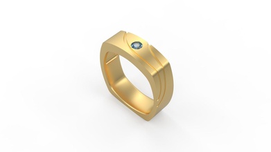 homem quadrado anel 20 ouro jóia joalheria prata imprimível diamante mulher moda Casamento solitário Saphire rubi amar namorados argolas 3d print model - Mito3D