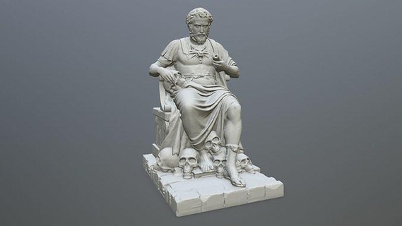 homem estátua impressão ruína efígie esculpir escultura Rocha pedras pedra jogos brinquedos acessórios 3d print model - Mito3D