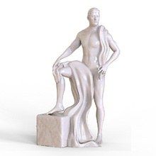Mann statue Kunst Skulptur Griechisch Stein statuette Gott Körper korinthischen alten Dekor die Erleichterung roman alt Antike Archäologie Skulpturen 3d print model - Mito3D