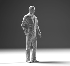 man in suit stl casual 3d print free human posing character architect games toys miniature 3d print model - Mito3D