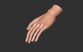 Mann dünne lange Finger der hand darstellen Mensch Körper Kunst Monochrom Haut 3dprint Menschen portrait Skulpturen 3d print model - Mito3D