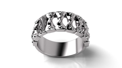homem torcido anel joalheria platina luxo aço ouro prata imprimível esterlina argolas 3d print model - Mito3D
