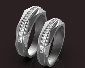 man woman engagement ring jewelry wedding luxury printable jewel silver gem diamond brilliant sterling platinum gold fashion beauty female rings 3d print model - Mito3D