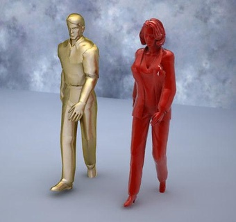 homme femme figure art personnage corps mode 3d print model - Mito3D