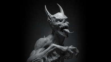 manbat statue batman vampir grusel gruselig kreatur dämon fantasie fiktiv gruslig zbrush 3dprint 3dart 3dsculpt kunst skulpturen 3d print model - Mito3D
