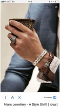 homme bracelet marin unic unique or argent mode cartie bijoux bracelets 3d print model - Mito3D