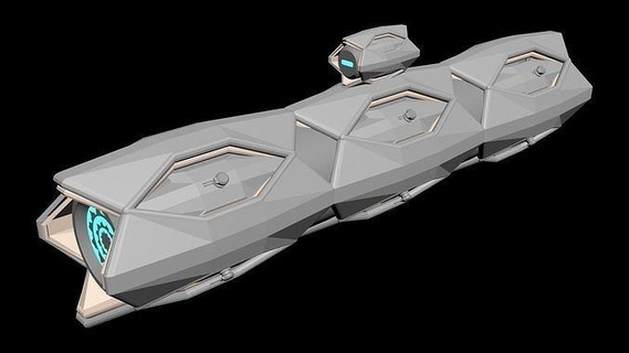 mandala class fregatt technology vehicle illustration machinery scientific scii fi spaceship starship design weapon space art 3d print model - Mito3D