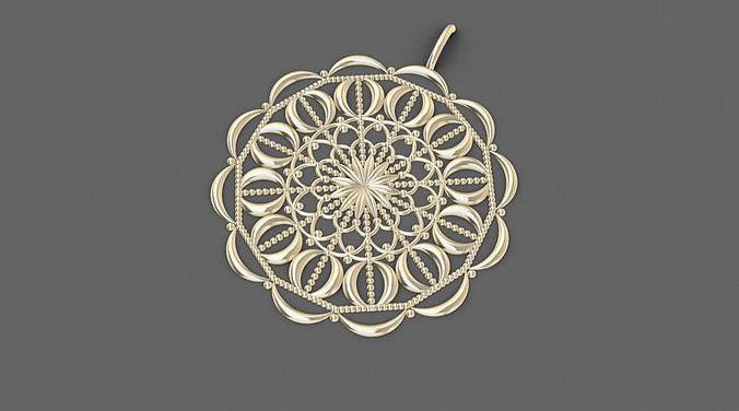 mandala infinity jewelry yoga sterling yin printable jewel fashion beauty jewellery bracelate vintag gold cad bangle pendants 3D print model - Mito3D