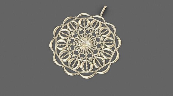 mandala infinidade joalheria ioga esterlina yin imprimível jóia moda beleza jóias pulseira vintag ouro cafajeste pingentes 3d print model - Mito3D