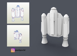 mandalorianer 2019 jetpack pepakura pdo star kriege cosplay kunst diy schaum eva boba fett rüstung passen charakter kopfgeldjäger hobby 3d print model - Mito3D