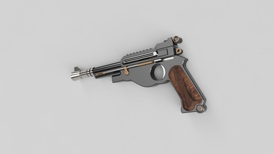 mandalorian blaster handgun star wars games toys 3d print model - Mito3D