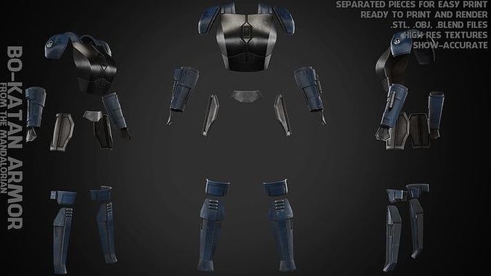 mandalorian bo katan armatura cosplay katan casco stella guerre visiera gamma finder clone ribelli bokatan arte scansioni repliche 3d print model - Mito3D