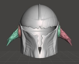 mandalorian crusader helmet starwars sci fi alien space cosplay wearable games toys 3d print model - Mito3D