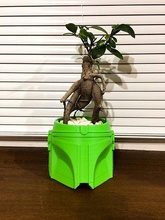 mandalorian flower pot flowerpot starwars decor stormtrooper house 3d print model - Mito3D