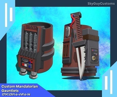 mandalorian guanti d'arme 3d Stampa file Guerre stellari stella guerre sci fi spazio carattere boba costume cosplay mando passatempo Fai 3d print model - Mito3D