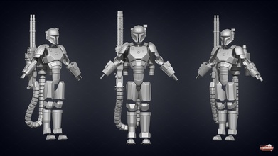 mandaloriano pesado armadura mando paz vizsla disfraz estrella guerras minigun cosplay pasatiempo bricolaje diy 3d print model - Mito3D