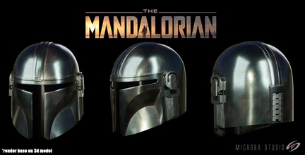 mandalorian casco maschera guerre stellari bobafett clonetrooper jedi stormtrooper yoda spada laser vader passatempo fai 3d print model - Mito3D