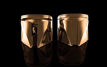 mandalorianas casco anillo mando joyería de oro la plata starwars helm el joyero los anillos 3d print model - Mito3D