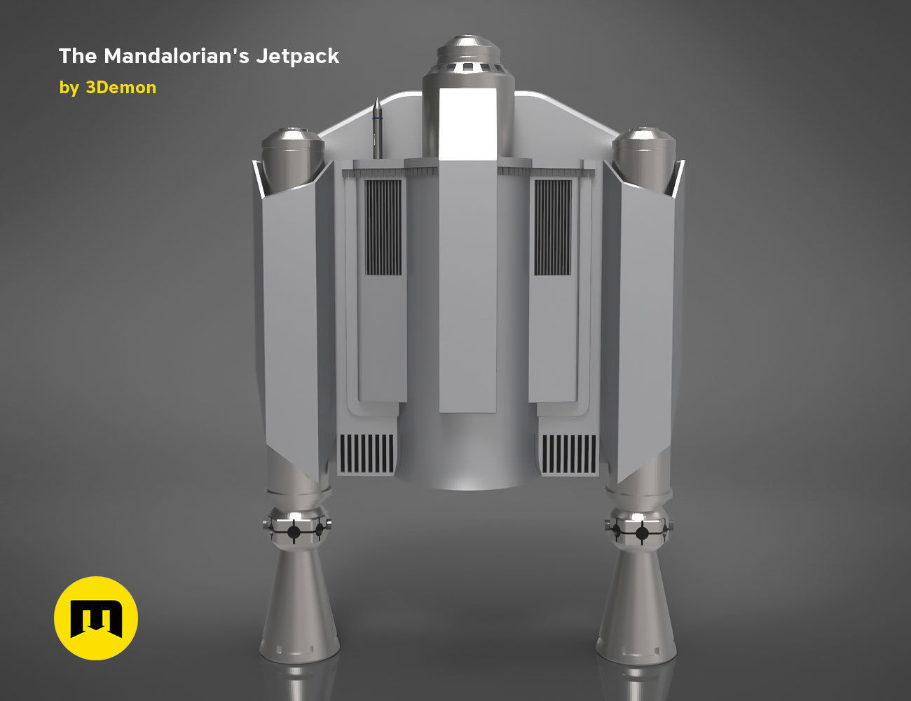 mandaloriano jetpack estrella guerras joda bebé armadura cosplay volar espacio occidental serie jedi oeste cohete astronave juguetes juegos 3D print model - Mito3D