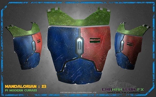 mando s3 Cuirass modern zırh Kostüm oyunu star savaşlar Boba fett mandaloryalı Uzay Sanat taramalar kopyalar 3d print model - Mito3D