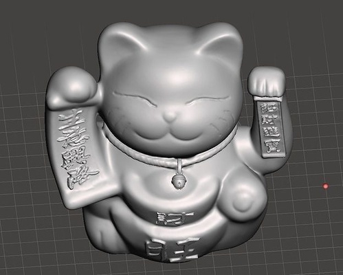 maneki neko chanceux protecteur chat traditionnel maison décor 3d print model - Mito3D