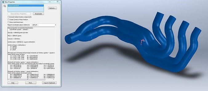 manifold muffler exhaust race car formula 1 science engineering 3D print model - Mito3D